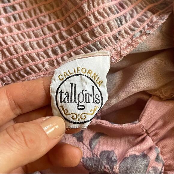 70s Vintage Pink Floral Halter - Picture 4 of 7